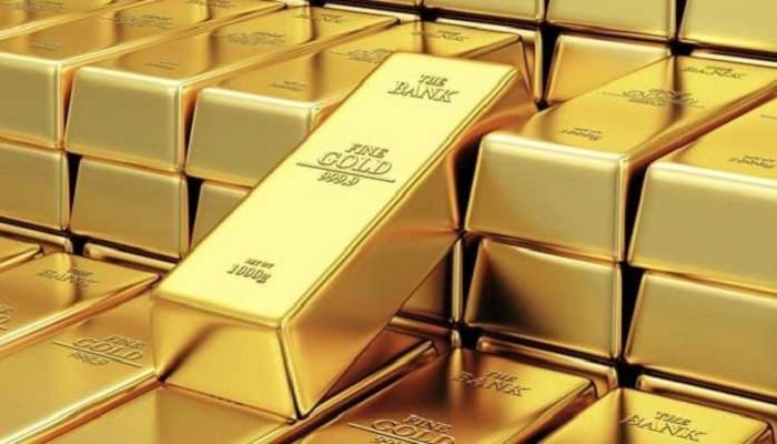 Gold price in Pakistan down by R23,300 to Rs250,500/tola