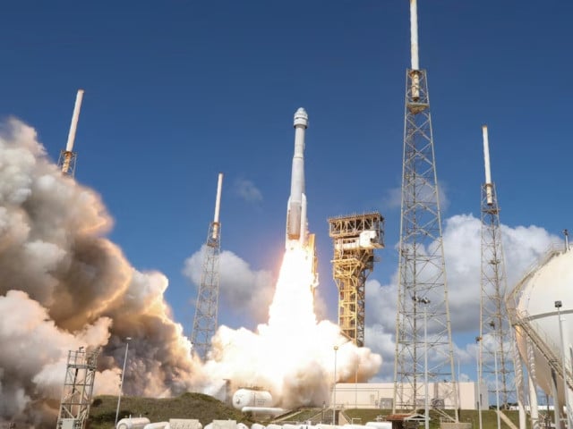 a united launch alliance atlas v rocket carrying two astronauts aboard boeing s starliner 1 crew flight test cft is launched on a mission to the international space station in cape canaveral florida us june 5 2024 photo reuters