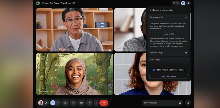 'Take notes for me' AI-powered feature announced for Google Meet
