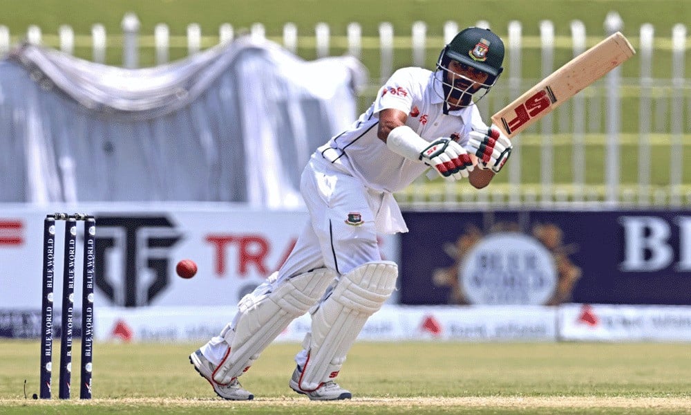 bangladesh batsman shadman islam against pakistan on day 3 of first test in rawalpindi photo afp