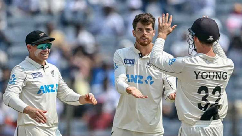 Santner sparkles with seven wickets as NZ skittle India for 156