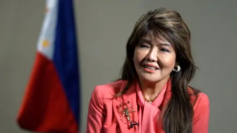 BBC/ Pritam Roy Imee Marcos talking to the BBC in the Philippines Senate