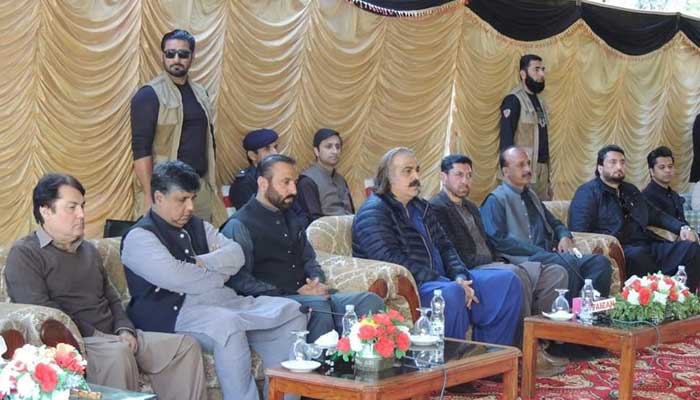 Khyber Pakhtunkhwa Chief Minister Ali Amin Gandapur attends grand jirga, organized in Kohat, in wake of deadly clashes in Kurram district, November 30, 2024. — Reporter