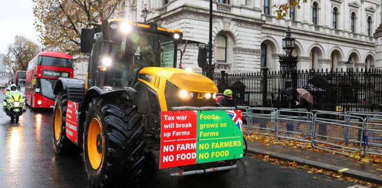 UK farmers protest against 'tractor tax' on inheritance