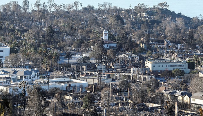 Burned properties following the Palisades Fire at the Pacific Palisades neighborhood in Los Angeles, California, US January 13, 2025. — Reuters