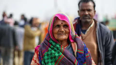 Ankit Srinivas Chitiya Ahirvar, 60, was among those who bathed in the Ganges on Monday