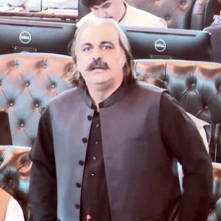 k p chief minister ali amin gandapur addressing the khyber pakhtunkhwa assembly on monday screengrab