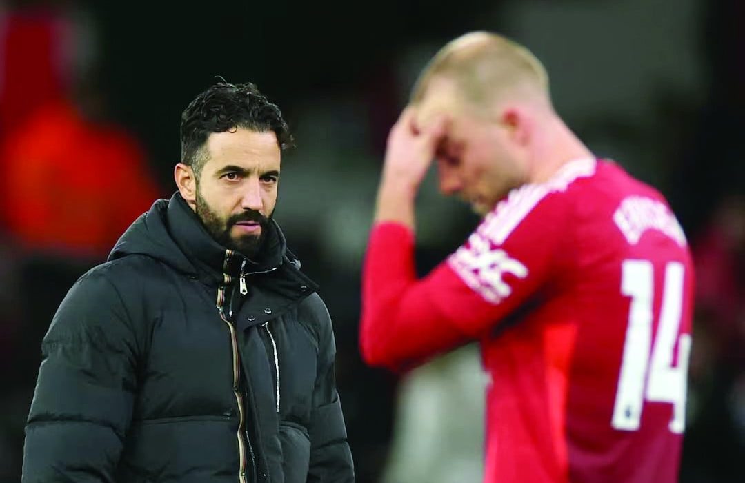 manchester united manager ruben amorim looks dejected after the match photo reuters