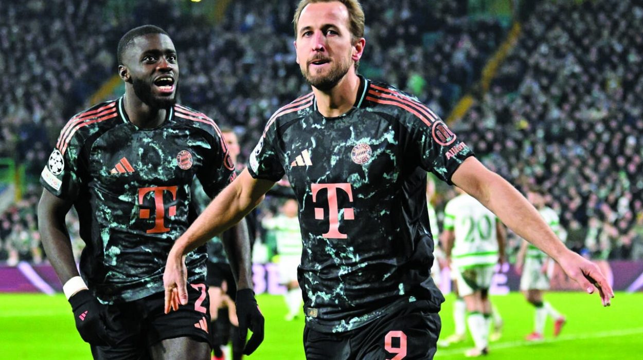 harry kane celebrates scoring bayern munich s second goal against celtic in the champions league on wednesday photo afp celebrates scoring bayern munich s second goal against celtic in the champions league on wednesday photo afp