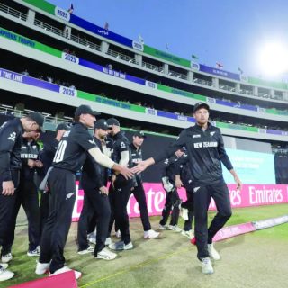 mitchell santner led new zealand to a 60 run victory against pakistan photo icc