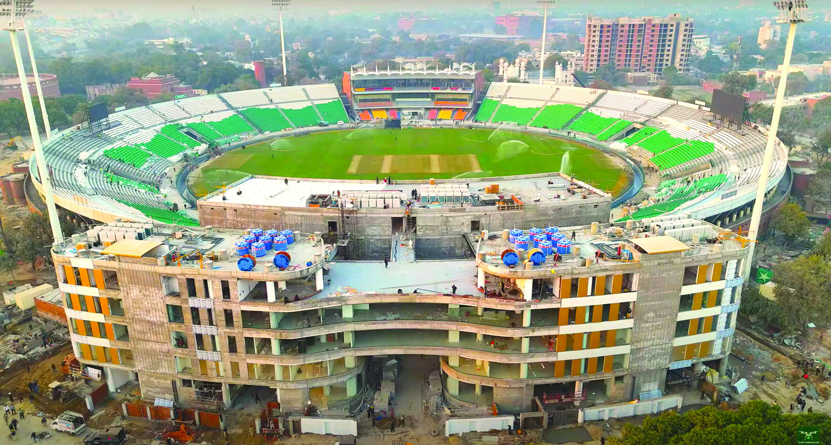 gaddafi stadium is almost completed and ready to host champions trophy matches from february 19 photo pcb