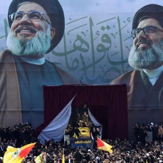 mourners gather during a public funeral ceremony for late hezbollah leaders hassan nasrallah and hashem safieddine photo reuters