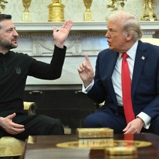 us president donald trump and ukrainian president volodymyr zelensky meet in the oval office of the white house in washington dc on february 28 photo afp