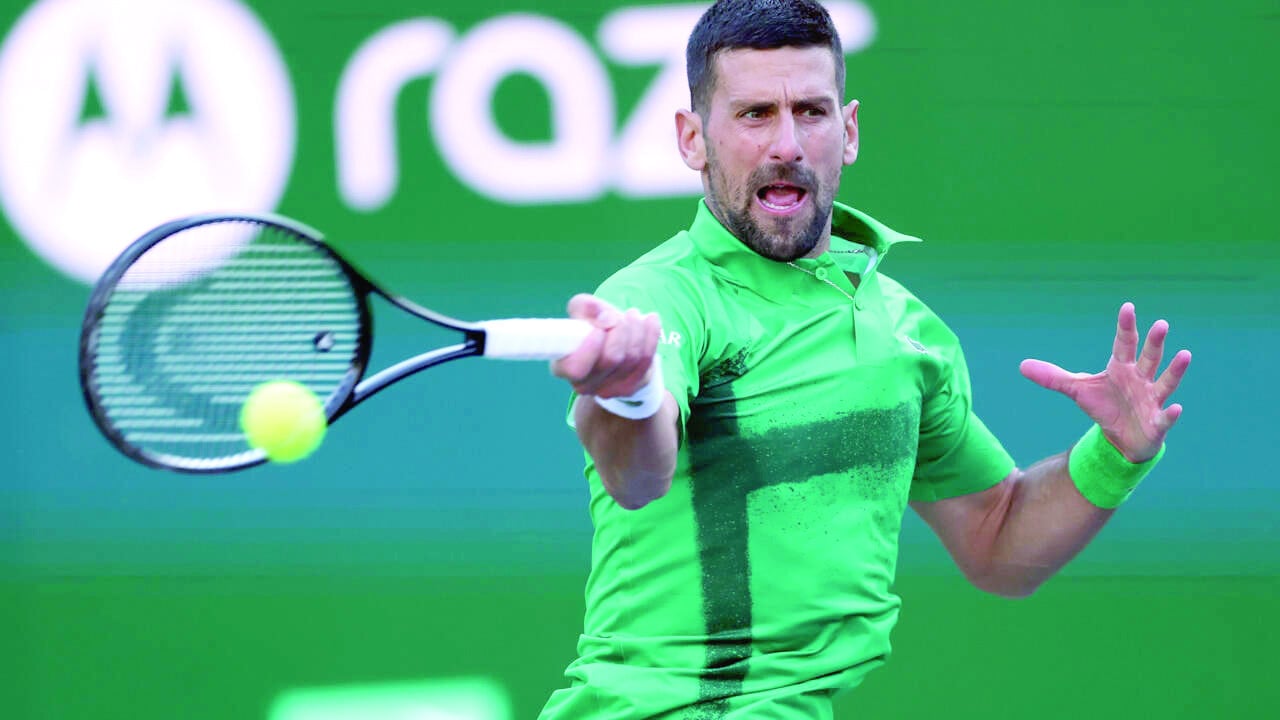 novak djokovic in action at indian wells photo afp file