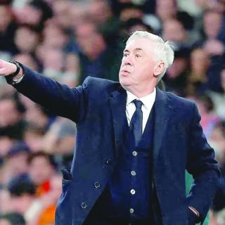 real madrid coach carlo ancelotti during the champions league round of 16 first leg match with atletico madrid at santiago bernabeu on march 4 photo reuters